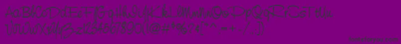 StCursiveHand-Schriftart – Schwarze Schriften auf violettem Hintergrund