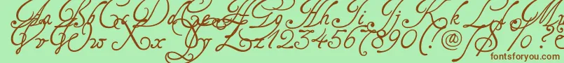 Tagetts2U Font – Brown Fonts on Green Background