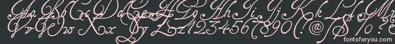 Fonte Tagetts2U – fontes rosa em um fundo preto