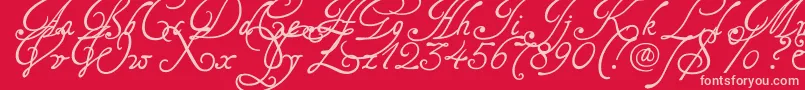 Tagetts2U Font – Pink Fonts on Red Background