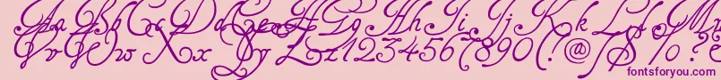 Tagetts2U Font – Purple Fonts on Pink Background