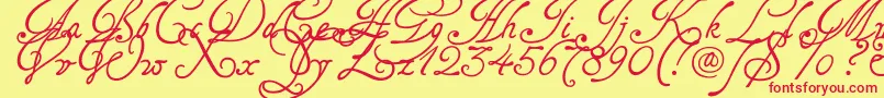 Tagetts2U Font – Red Fonts on Yellow Background