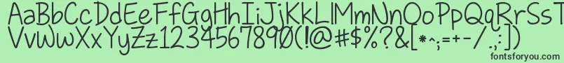 Kglovesomebody Font – Black Fonts on Green Background