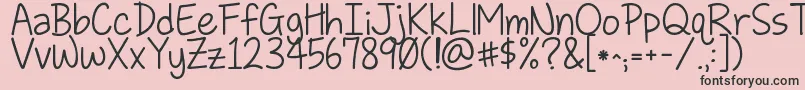 Kglovesomebody Font – Black Fonts on Pink Background