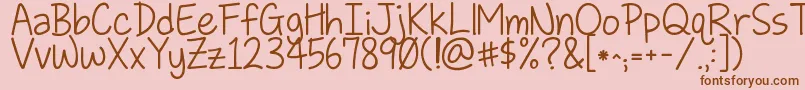 Kglovesomebody Font – Brown Fonts on Pink Background