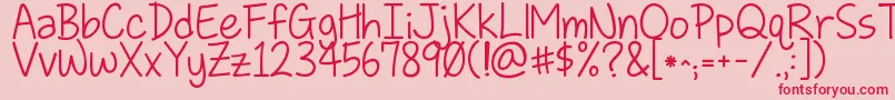 Kglovesomebody Font – Red Fonts on Pink Background