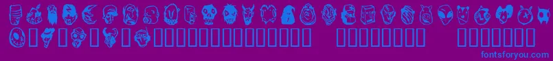 Linotypefreakcabinet Font – Blue Fonts on Purple Background