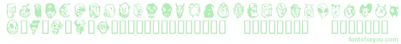 Linotypefreakcabinet Font – Green Fonts on White Background
