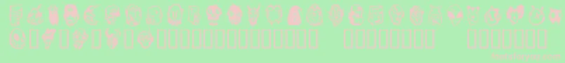 Linotypefreakcabinet Font – Pink Fonts on Green Background
