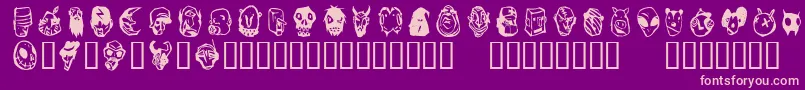 Linotypefreakcabinet Font – Pink Fonts on Purple Background