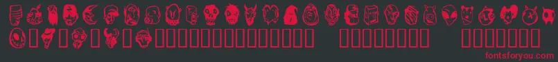 Linotypefreakcabinet Font – Red Fonts on Black Background