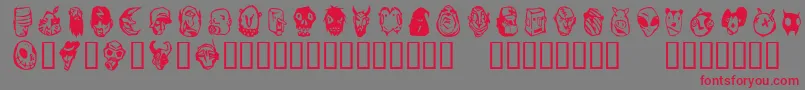 Linotypefreakcabinet Font – Red Fonts on Gray Background