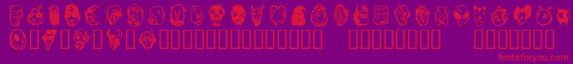 Police Linotypefreakcabinet – polices rouges sur fond violet