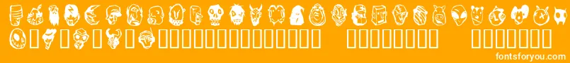 Linotypefreakcabinet Font – White Fonts on Orange Background