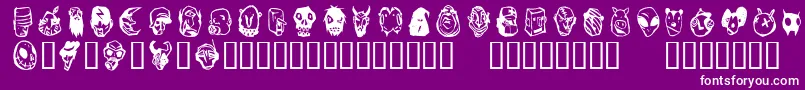 Linotypefreakcabinet Font – White Fonts on Purple Background