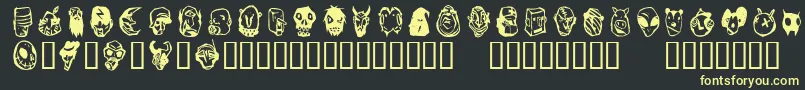 Linotypefreakcabinet Font – Yellow Fonts on Black Background