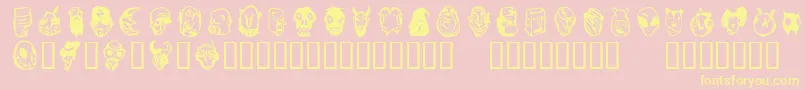 Linotypefreakcabinet Font – Yellow Fonts on Pink Background
