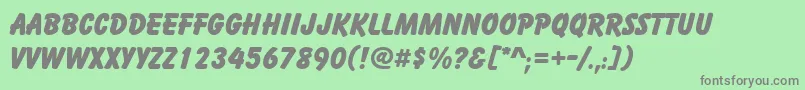 Balloon Font – Gray Fonts on Green Background