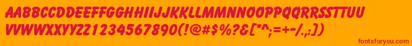 Balloon Font – Red Fonts on Orange Background