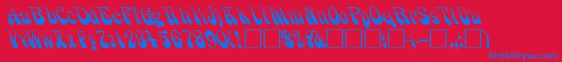PhilanderRegular Font – Blue Fonts on Red Background