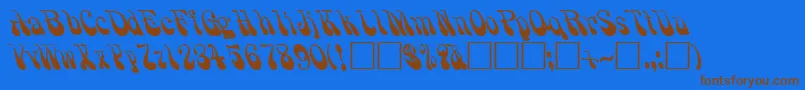 PhilanderRegular Font – Brown Fonts on Blue Background