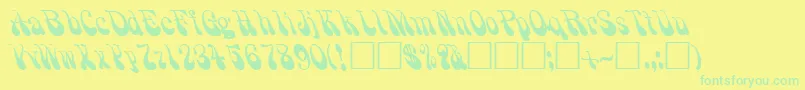 PhilanderRegular Font – Green Fonts on Yellow Background