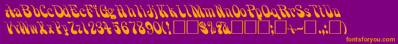 PhilanderRegular Font – Orange Fonts on Purple Background