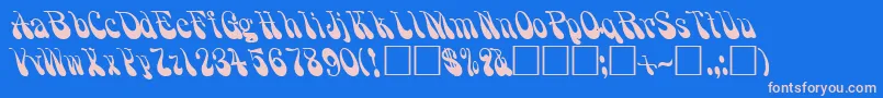 PhilanderRegular Font – Pink Fonts on Blue Background