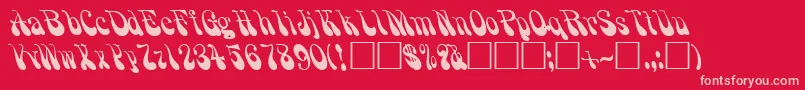 PhilanderRegular Font – Pink Fonts on Red Background