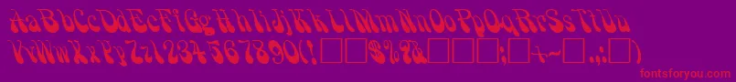 PhilanderRegular-Schriftart – Rote Schriften auf violettem Hintergrund