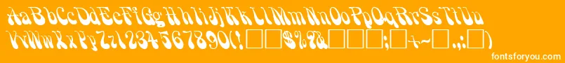 PhilanderRegular-Schriftart – Weiße Schriften auf orangefarbenem Hintergrund