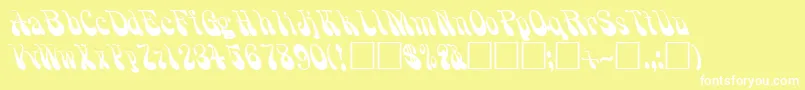 PhilanderRegular Font – White Fonts on Yellow Background