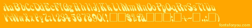 PhilanderRegular Font – Yellow Fonts on Orange Background