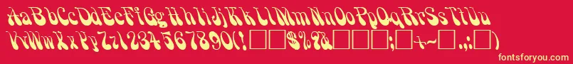 PhilanderRegular Font – Yellow Fonts on Red Background