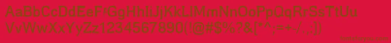 Estragou-fontti – ruskeat fontit punaisella taustalla
