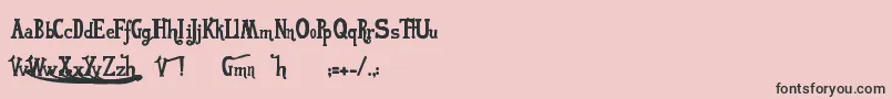 fuente Vonfont – Fuentes Negras Sobre Fondo Rosa