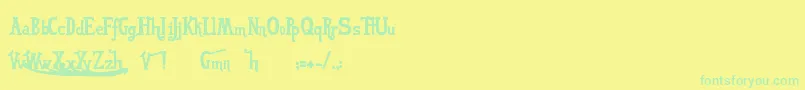 More about Vonfont Font Vonfont Font – Green Fonts on Yellow Background
