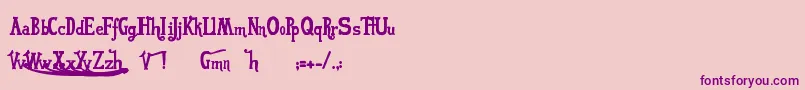 Vonfont Font – Purple Fonts on Pink Background