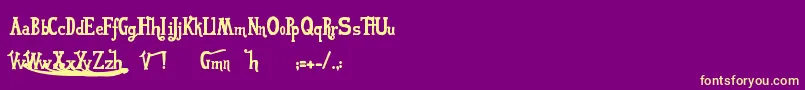 Vonfont Font – Yellow Fonts on Purple Background