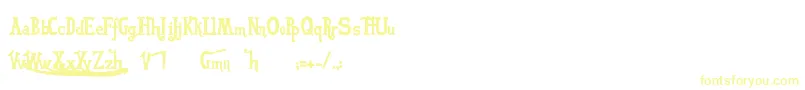 Vonfont Font – Yellow Fonts on White Background