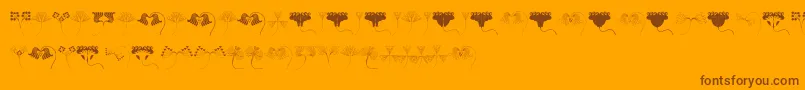More about JugendstilFlowersFree Font JugendstilFlowersFree Font – Brown Fonts on Orange Background