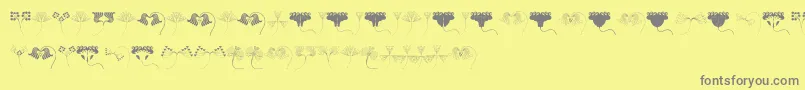 fuente JugendstilFlowersFree – Fuentes Grises Sobre Fondo Amarillo