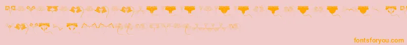 JugendstilFlowersFree Font – Orange Fonts on Pink Background
