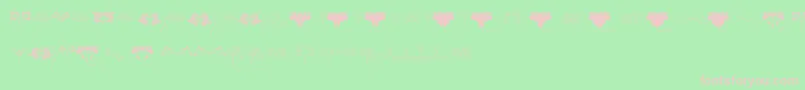 JugendstilFlowersFree Font – Pink Fonts on Green Background