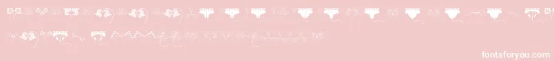 Шрифт JugendstilFlowersFree – белые шрифты на розовом фоне