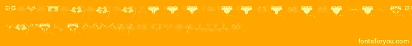 En savoir plus sur la police JugendstilFlowersFree Police JugendstilFlowersFree – polices jaunes sur fond orange