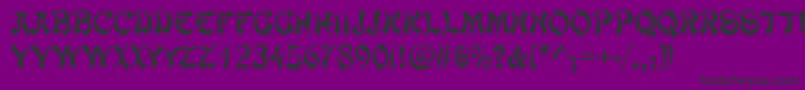 Chowmein Font – Black Fonts on Purple Background