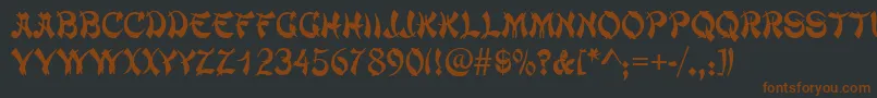 Chowmein Font – Brown Fonts on Black Background