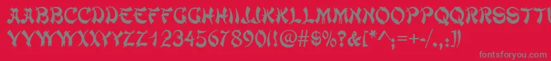 Chowmein-Schriftart – Graue Schriften auf rotem Hintergrund