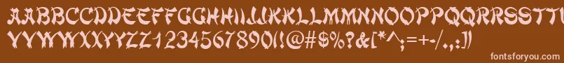 More about Chowmein Font Chowmein Font – Pink Fonts on Brown Background